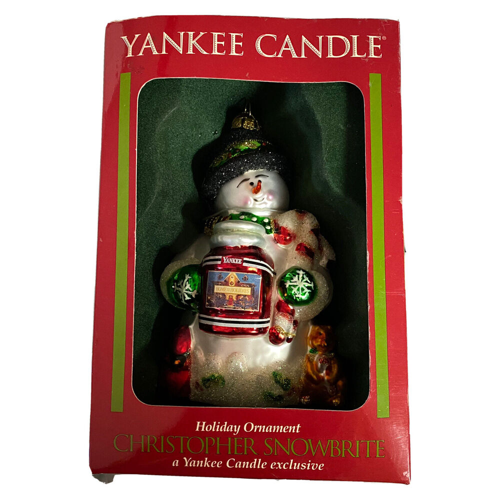 Yankee Candle Christopher Snowbright snowman Christmas ornament